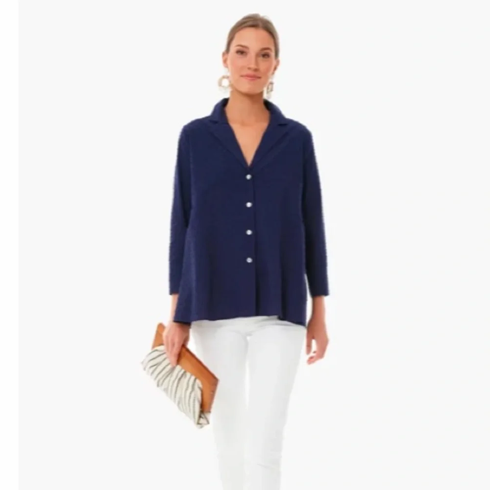 **Last One! Small** Navy Swiss Dot Scarlett Button Down
POMANDER PLACE - Picture 2 of 8